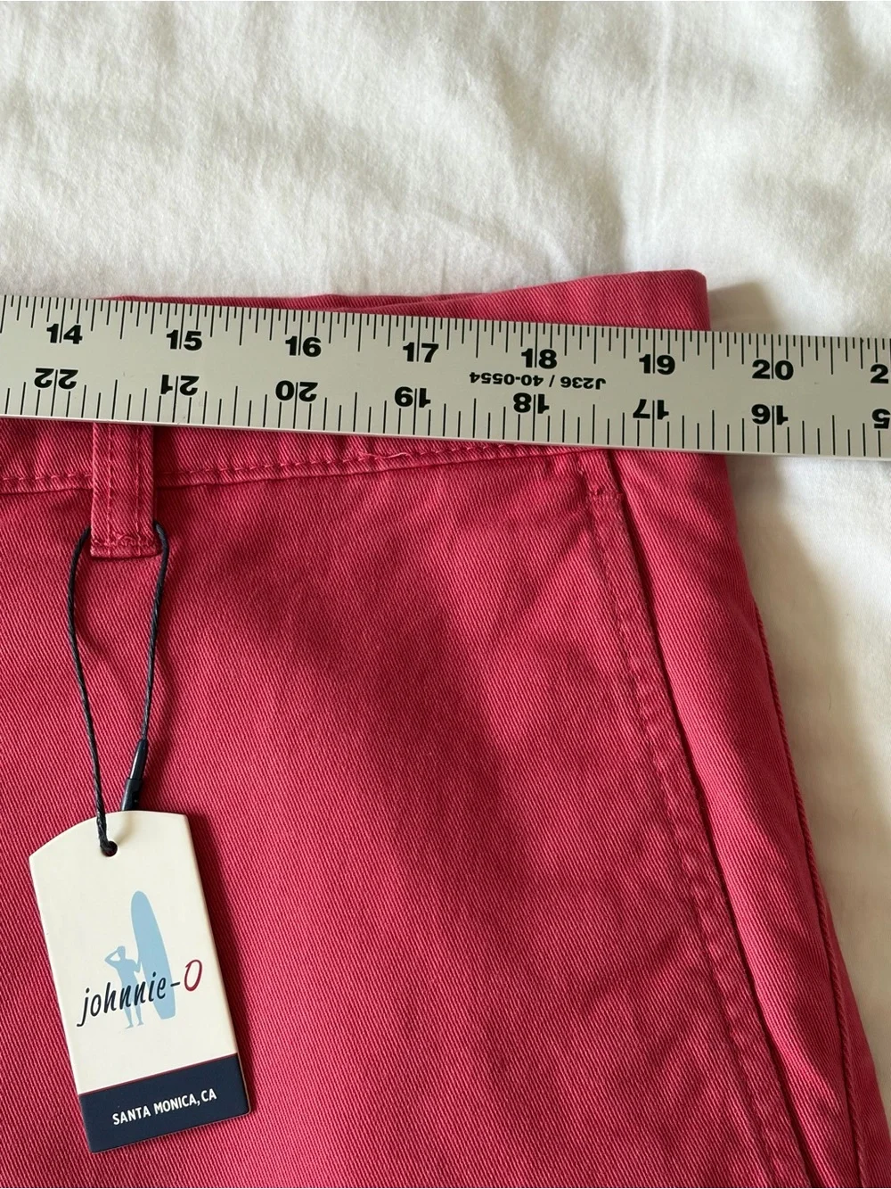 Johnnie-O Shorts Mens 38 Performance Chino Stretch Golf Flat Front Preppy NWT